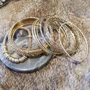 Gold Bangle Bracelet Variety Set